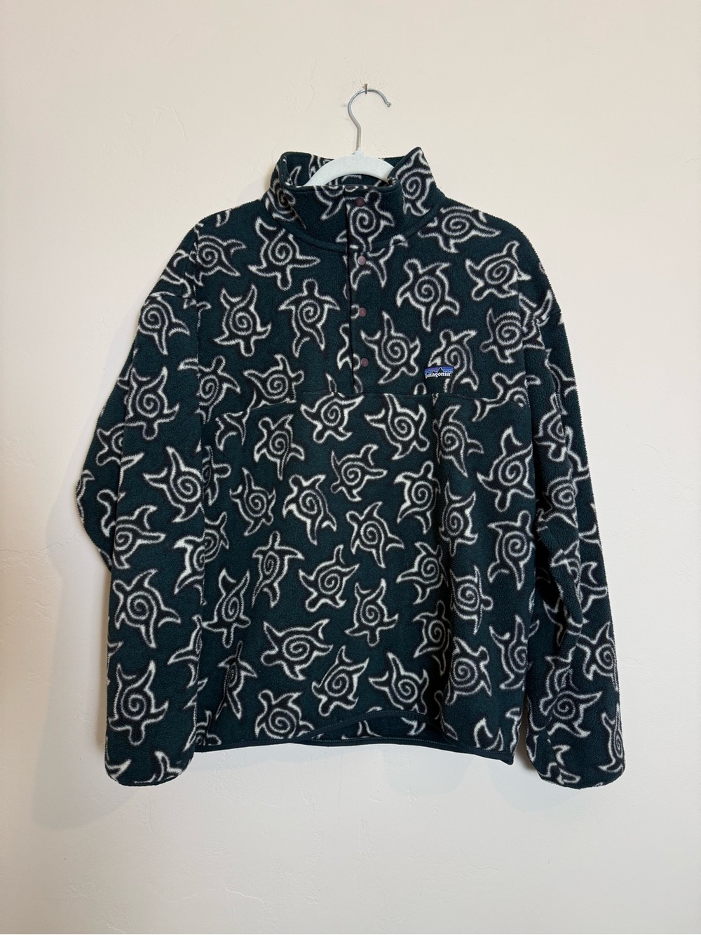 Vintage Patagonia green zen turtle fleece synchilla jacket size M